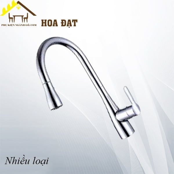Vòi nước inox 304, có dây rút - VNH119I
