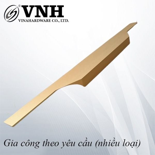 Tay nắm tủ hợp kim nhôm, loại nặng, màu vàng Vinahardware -HD0401Y800N