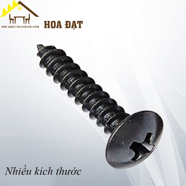 Vít đầu dù răng nhuyễn M3, màu đen-SC320B