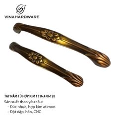 Tay nắm tủ hợp kim Vinahardware, màu đồng cổ