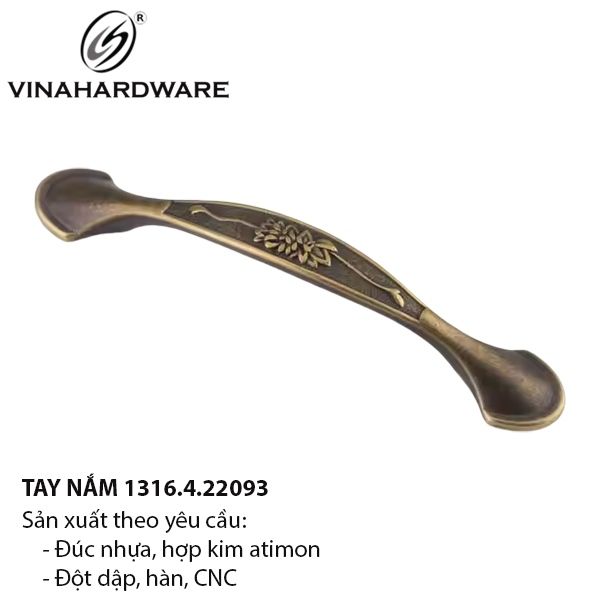 Tay nắm tủ hoa văn