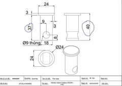 Trục xoay Vinahardware, xi test muối crom 72h - HDFA822