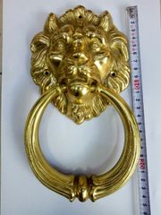 Tay nắm cổng mặt sư tử, đồng thau Vinahardware-HD0304