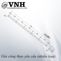 Thanh chống mo chữ T đầu oval, sơn đen tĩnh điện - VNH40850