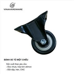 Bánh xe tủ một chiều, màu đen Vinahardware - CT5073