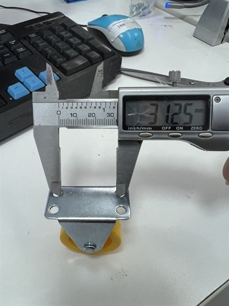 Bánh xe tủ một chiều đường kính 40mm màu vàng Vinahardware - CT0966D40