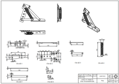 Tay nâng cửa tủ đứng, xi bảy màu - LD937Z22P