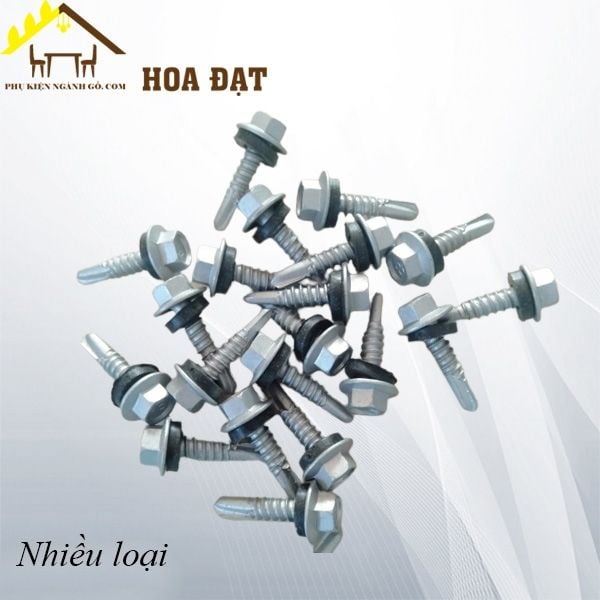 Vít bắn tôn sắt M6, màu trắng - SC625Z