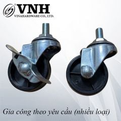Bánh xe nhựa tyren, không khóa, màu đen Vinahardware - CT08B40KK