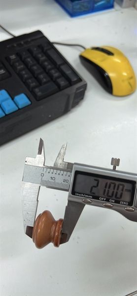 Tay nắm gù gỗ viền nhỏ 27x21mm, hàng sơn bóng, màu đậm Vinahardware -HD002721B