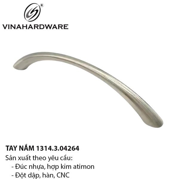 Tay nắm tủ bán nguyệt nikel mờ cổ điển