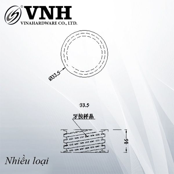 Tán sắt phi 33.5mm, hàng phôi - VNH335P-VNH335P