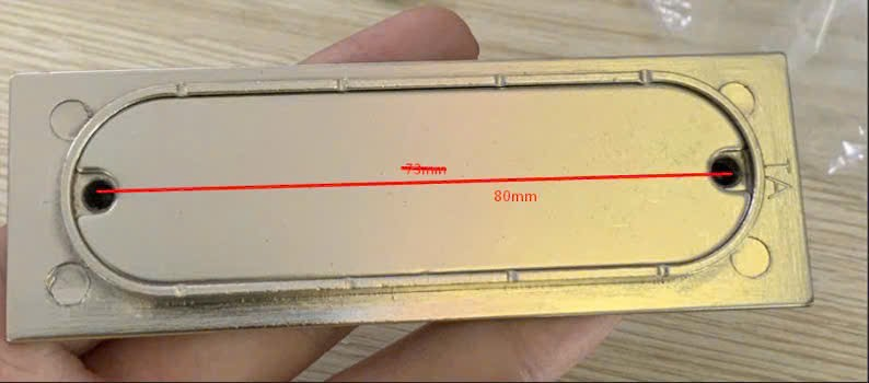 Tay nắm âm hợp kim atimon Vinahardware - VNH10033NK80