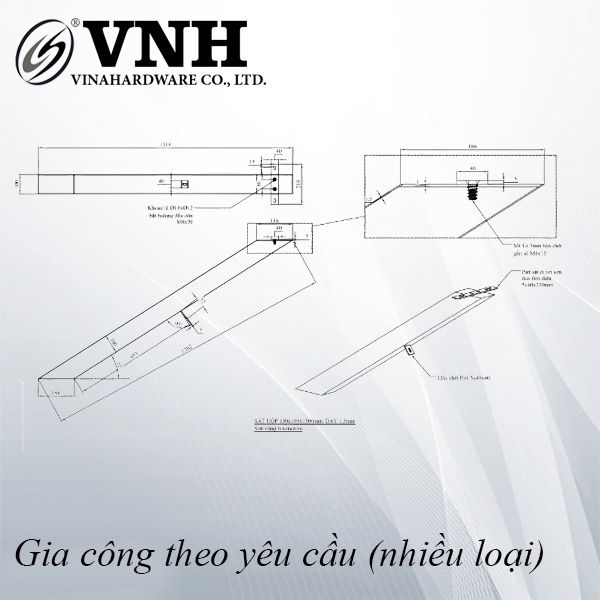 Thanh sắt 1499x1052x210mm - VNH14991052210P