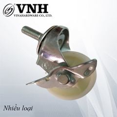 Bánh xe nhựa, có khóa, màu trắng Vinahardware - CT5035CK