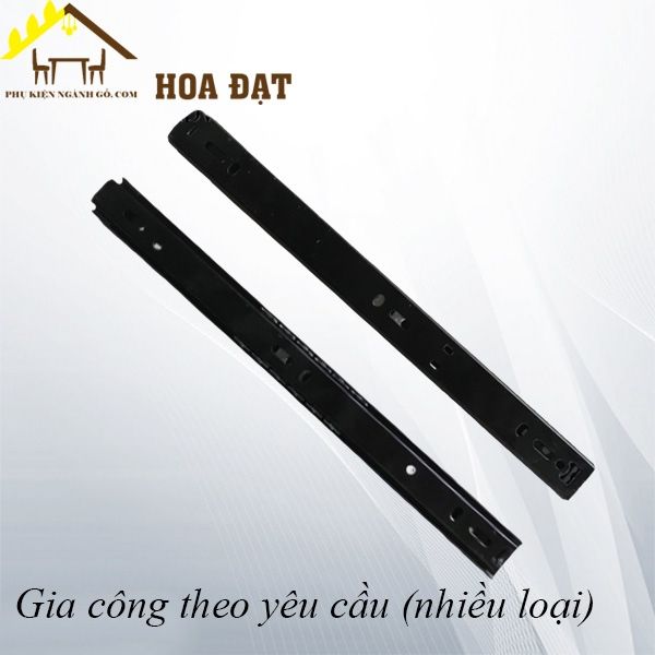 Ray bi 2 tầng, bản 27mm, màu đen KP ngăn hộc kéo