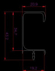 Tay nắm nhôm 3000mm, màu vàng Vinahardware- HD0936V3000