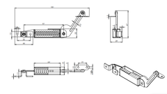 Tay nâng cửa tủ đứng, xikel - LD938X