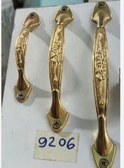 Tay nắm hoa văn 128mm, bắt vít ngoài, màu vàng kim - HD0060V128