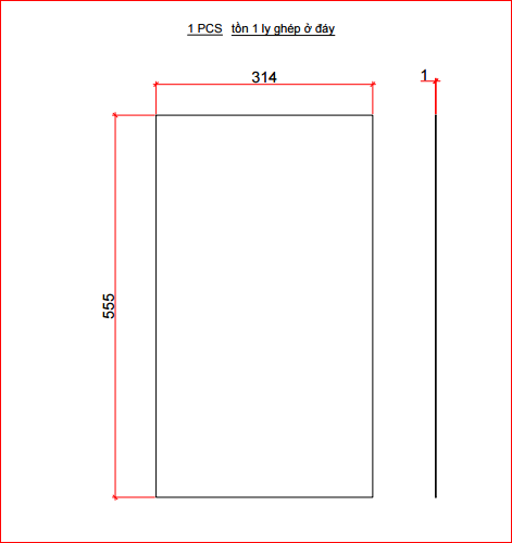 Sắt lá đáy 555x314x1-SP800316