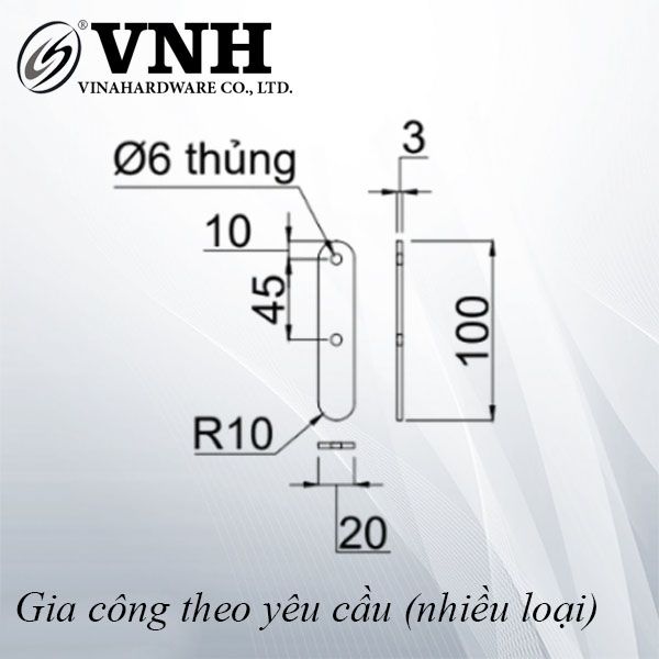 Pat (bas) sắt sơn đen - VNH100203B