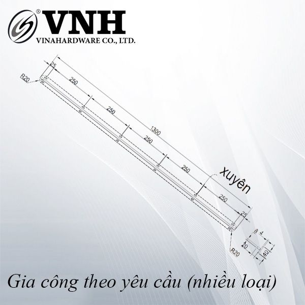Thanh chống mo chữ T đầu oval, sơn đen tĩnh điện - VNH40850