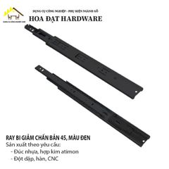 Ray bi 3 tầng giảm chấn, bản 45mm, màu đen Hafele ngăn hộc kéo