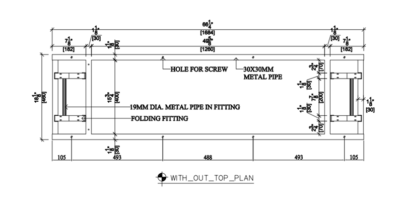 Khung bàn gấp xếp gọn tiện dụng Vinahardware – Mã 2300.1.11026