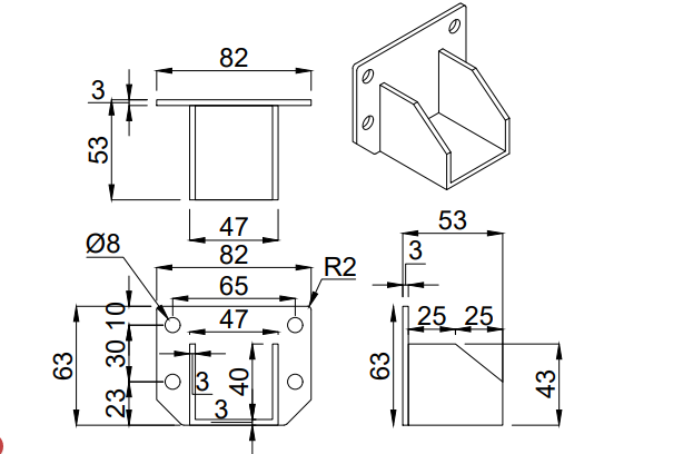 Pat (bas) sắt vuông, sơn đen mờ - VNH825347