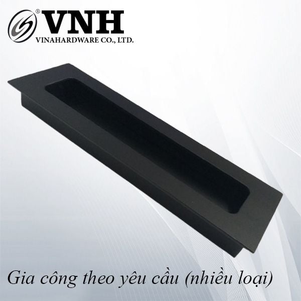 Tay nắm âm nhôm, màu đen Vinahardware -HD0509D160D