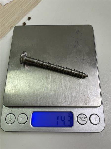 Vít gỗ lục giác chìm M7, inox 304 - VGLGC760IN