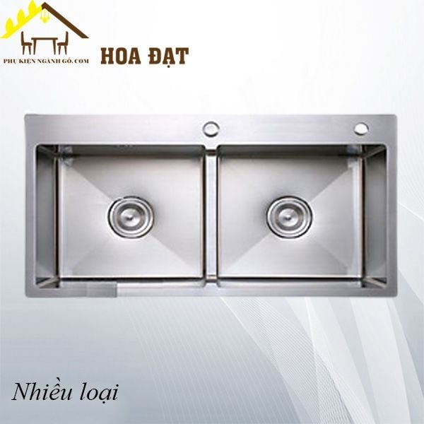 Chậu Rửa Bát Inox 304 Hai Ngăn – Thiết Kế Vuông – Mã 1131.2.68143