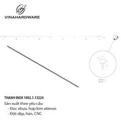 Thanh inox 304 đánh xước Vinahardware - VNH10966