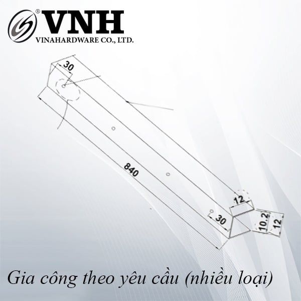 Thanh chấn U, inox 304 - VNH1680IN