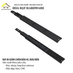 Ray bi 3 tầng giảm chấn, bản 45mm, màu đen Hafele ngăn hộc kéo