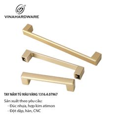 Tay nắm tủ màu vàng Vinahardware - HD05275V96