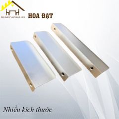 Tay nắm âm tủ nhôm,đầu bầu, màu bạc Vinahardware - HD07N96