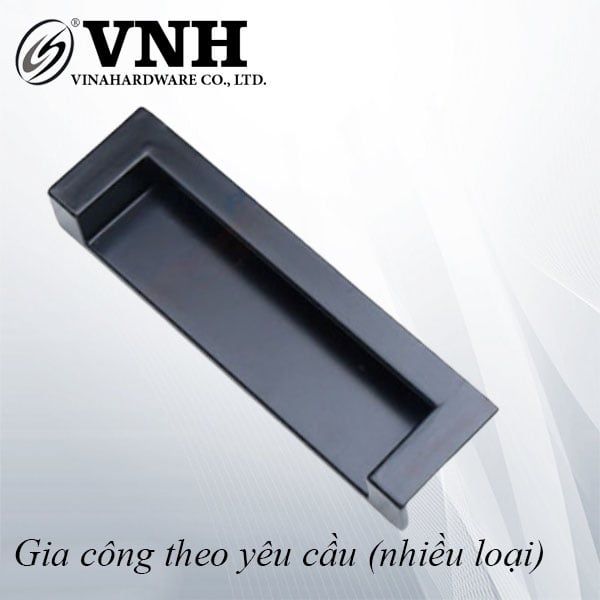 Tay nắm âm hợp kim nhôm, màu đen Vinahardware -HD0010B