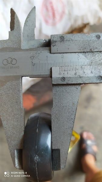 Bánh xe nhưa phi 50mm, bánh dày 18mm Vinahardware - BXN5018