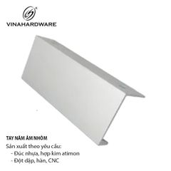 Tay nắm âm tủ nhôm, hàng loại nhẹ, màu bạc Vinahardware - HD06T300