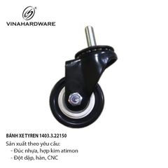 Bánh Xe PU Ty Ren Không Khóa – Mã 1403.3.25040