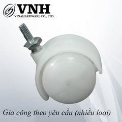 Bánh xe nhựa, loại tyren, có khóa, màu trắng trong Vinahardware - CT50817CK