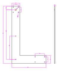 Pat sắt chữ L 392x235x55x5mm dùng cho bộ nâng giường (VN001318) - VNH392235555