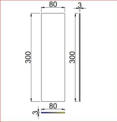 Sắt tấm 300x80x3mm - VNH028566