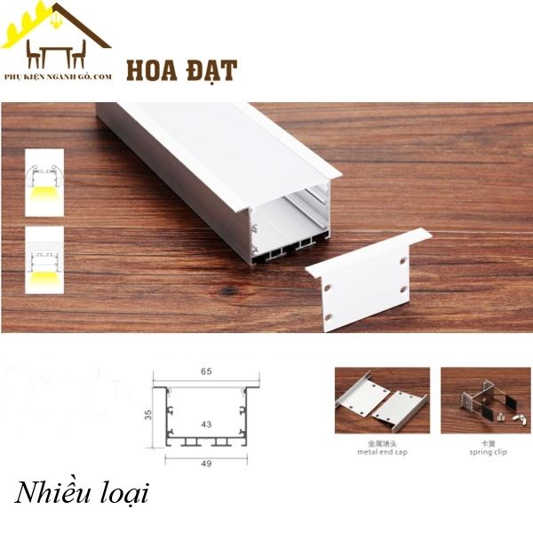 Thanh nhôm định hình đèn led-VNH1919