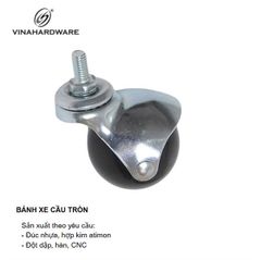 Bánh xe cầu tròn, loại ty ren, màu trắng Vinahardware - CT2640TT