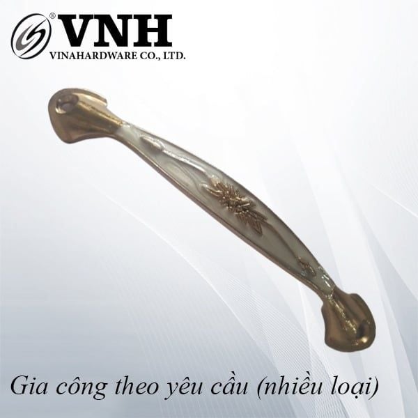 Tay nắm hoa văn màu trắng, hai đầu vàng-HD9206D96W