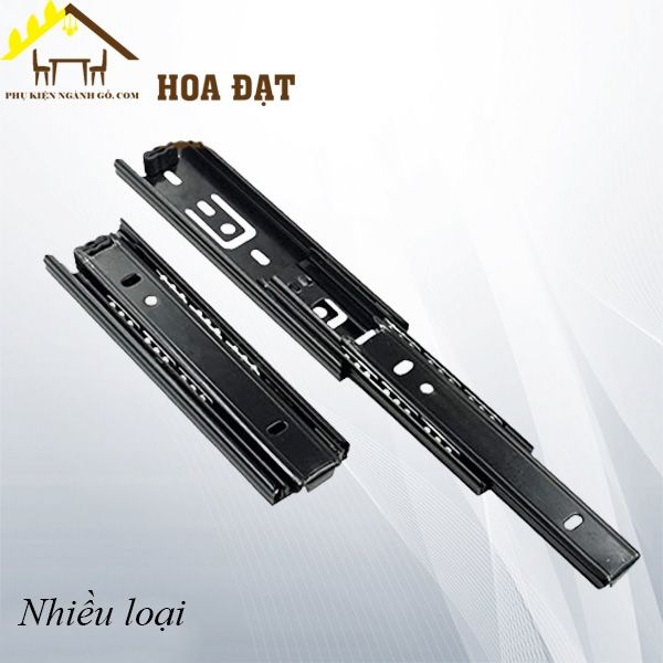 Ray bi 3 tầng không giảm chấn, bản 45mm, màu đen Boss