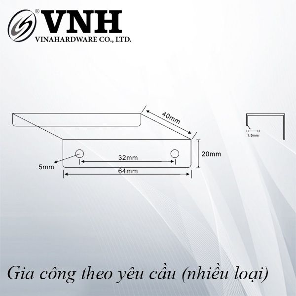 Pat (bas) sắt, sơn đen tĩnh điện - VNH642015B