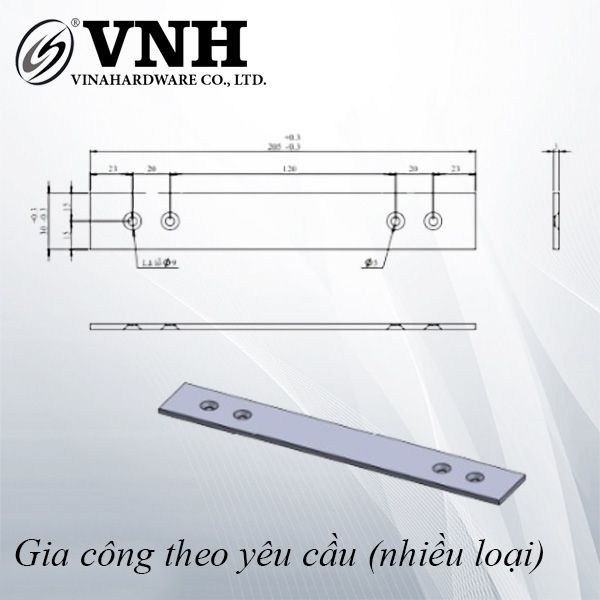 Thanh la, sơn xám tĩnh điện - VNH2053003T